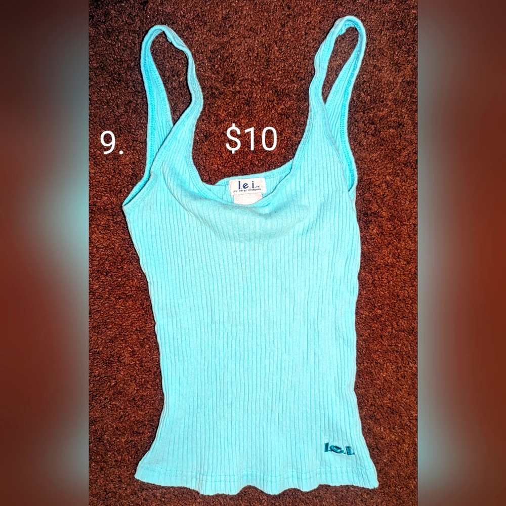 L.E.I., size girls M, turquoise tank